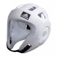 Adidas-Kopfschutz-Adizero-weiß,-WTF-u.-WAKO,-Gr.-XS—XL
