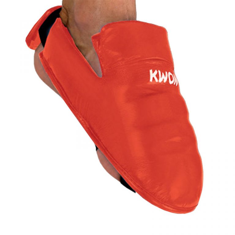 Kwon-Karate-Fußschutz-rot,-Gr.-XS---XL