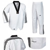Adidas Taekwondo Anzug Adi Flex Profi mit Streifen, Größen: 170 – 210 cm