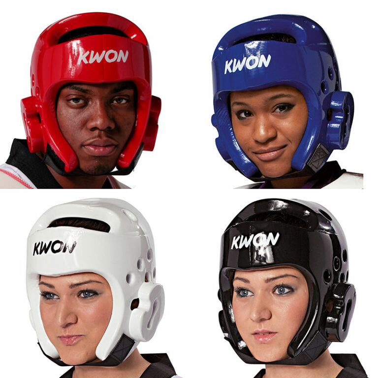 Kwon Kopfschützer PU, Größen: XXS - XL Farben: rot, blau, weiß, schwarz Angebotspreis: 21,25 EUR (regulär: 35,50 EUR)