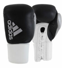Adidas-Boxhandschuhe-Hybrid-400-laces,-schwarz-weiß,-ADIH400PL,-12—14-oz.