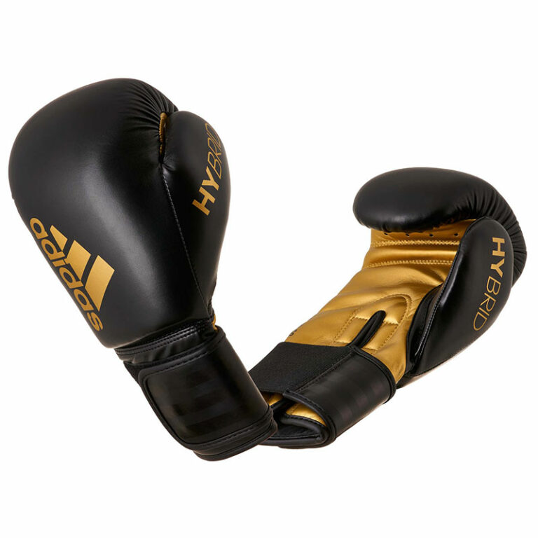 Adidas-Boxhandschuhe-Hybrid-50,-schwarz-gold,-ADIH50,-8---14oz