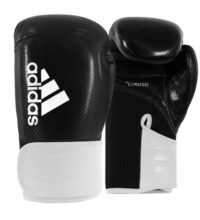 Adidas-Boxhandschuhe-Hybrid-65,-schwarz-weiß,-ADIH65,-10—14-oz