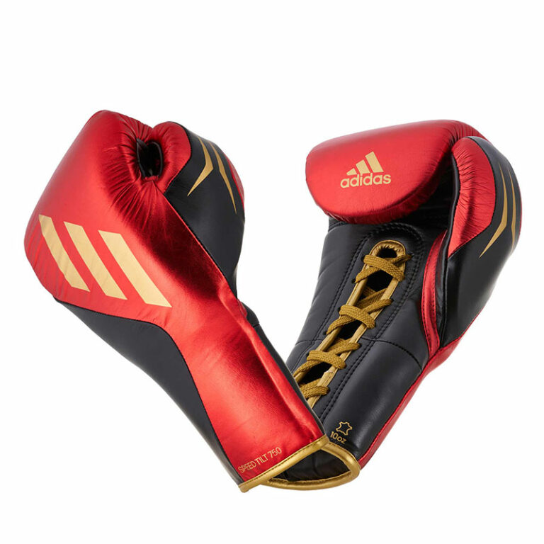 Adidas-Boxhandschuhe-SPEED-Tilt-750pro,-schwarz-rot-gold-metallic,-SPD750FG,-10-oz.