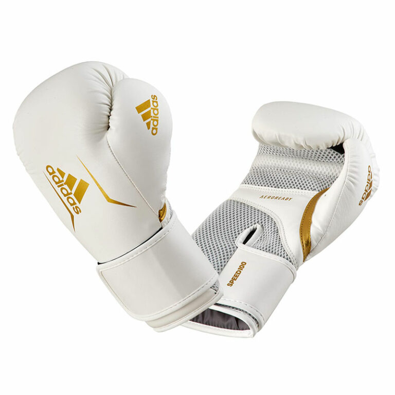 Adidas-Boxhandschuhe-Speed-100,-ADISBG100,-weiß-gold,10---16-oz