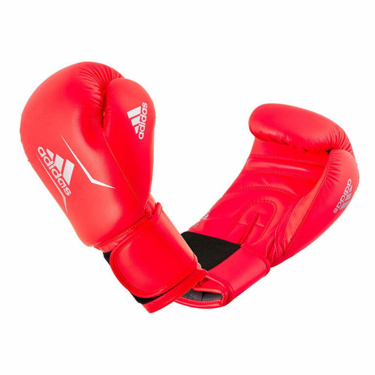 Adidas-Boxhandschuhe-Speed-50,-ADISBG50-solar,-rot-silber,4-14-oz