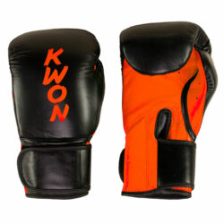 Kickboxhandschuhe-Fight-Champ-schwarz-rotorange-10oz.